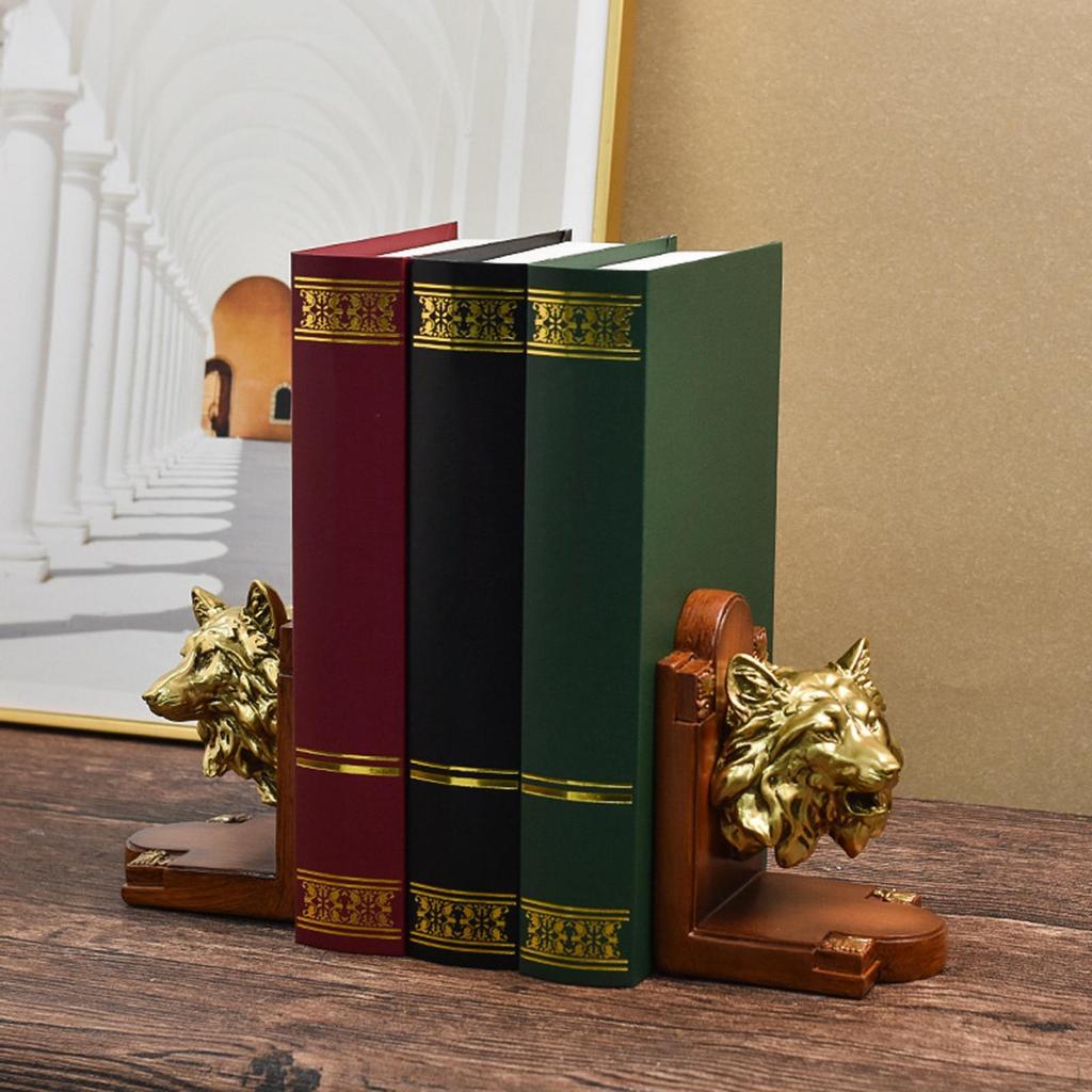Decorative Bookends Book Stopper Non Skid Bookrack Home Decor Resin Ends Support for