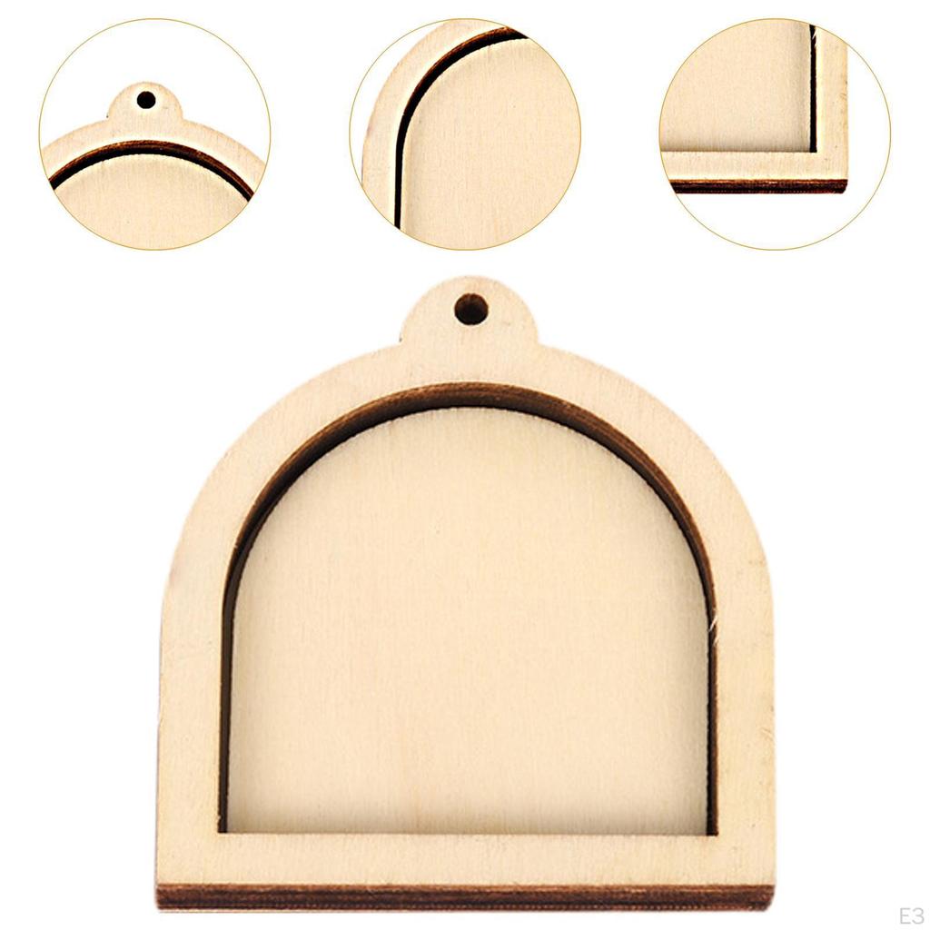 10 Mini Embroidery Hoops, Display , Wooden Cross Stitch Frame Rings for DIY Pendants, Handicrafts
