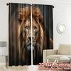 Set Of 2 Modern Flat Printing Curtains Without Rod Majesticlion Window Curtain Polyester Decorations Outdoor Made