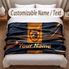 Hull FC Printed Flannel Blanket Custom Name Text Soft Warm Throw For Bedroom Holiday Gift