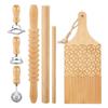 Gnocchi Pastas Tool Set with Wood Board and Ravioli Stamp Gnocchi Making Tool Perfect for Crafting Handmade Pastas
