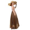 Greek Muse Temperament Sexy Tube Top Dress Women's Seaside Vacation Woven Rope Waist Slim Dress