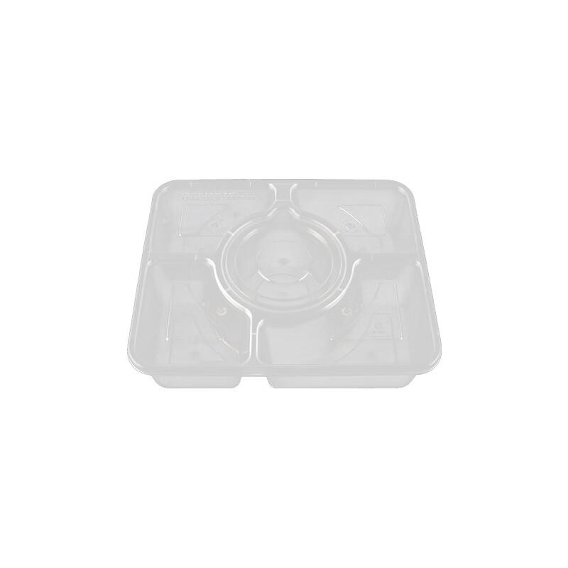 Rectangular 5-Compartment Disposable Food Containers