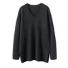 Autumn/Winter 2025 Women's V-neck Loose Cashmere Sweater - Thick Knit Lazy Style Pullover