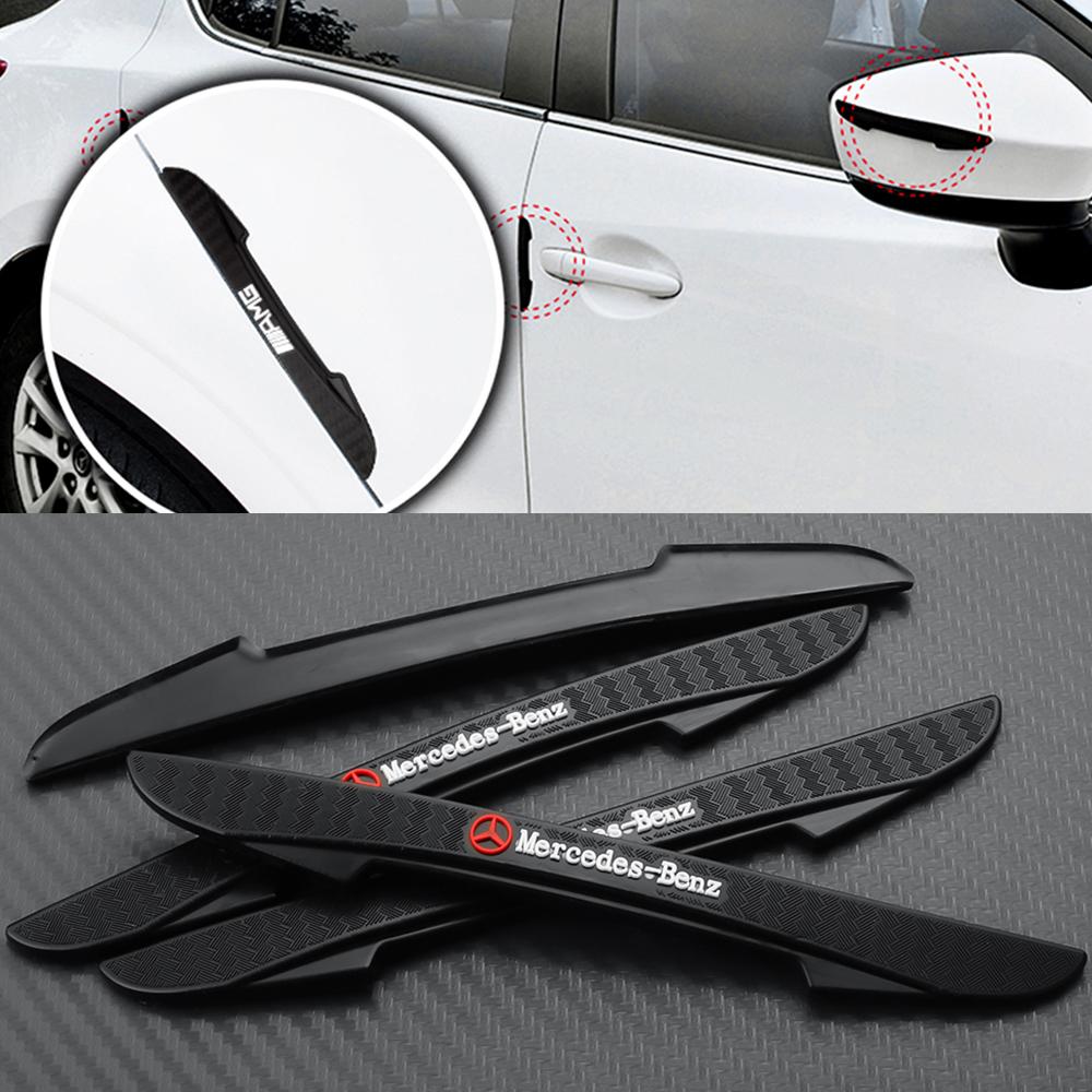 4Pcs Car Door Edge Anti-Collision Protector Sticker Bumper Strips For Mercedes Benz AMG A C D B S Class W126 C260 W169 W212 W221 UT8
