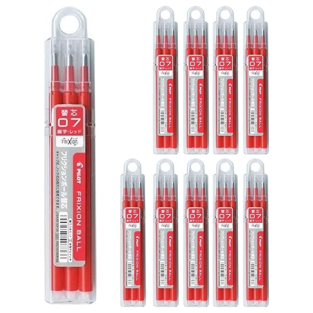 Pilot Friction Ball Pen Refills LFBKRF30F3R 0.7mm Red 3-Pack x10