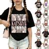 KATSEYE Kids Graphic Crew Neck Short Sleeve T Shirt Children Casual Top Comfortable Fit Durable Material Suitable for Everyday Wear