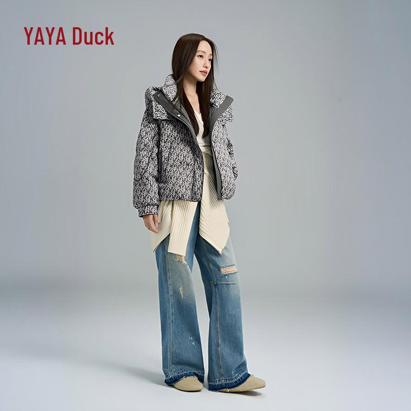 

YAYA Women s Short Loose-Fit Down Jacket YA5B602213J M