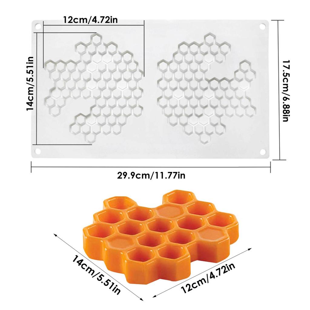 Silicone Cake Molds Honeycomb Fondant Moulds Chocolate Mousse Pastry Baking Tools Cupcake Dessert Decoration Kitchen Bakeware