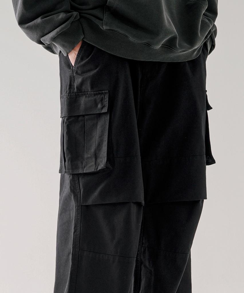 EZKATON Staff Cargo Pants Black Kmlp6726