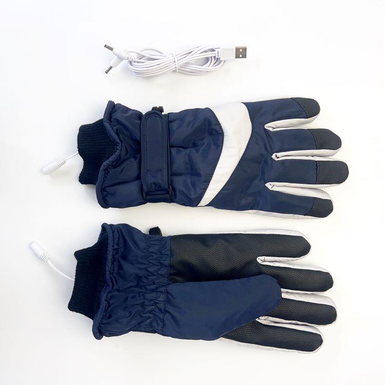 USB Heated Ski Gloves: Waterproof, Touchscreen-Compatible, Non-Slip, Thick Winter Warmth.