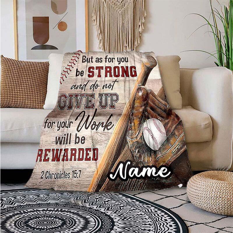 Softball Enthusiast Customize Your Name Blanket Used For Chair Office Sofa Bed Camping Soft And Warm Giving Friends And Relatives Birthday Graduation