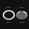 Uxcell Silicone Gasket for 3-Cup Moka Coffee Pot, 50x64mm (1 Piece) and Stainless Steel Filter Screens, 59x60mm (3 Pieces)