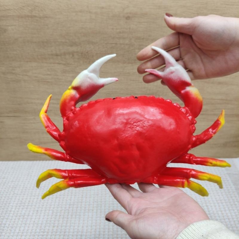 1/2Pcs Simulated Crab Figurines User Friendly ABS Materials Table Decoration Perfect For Kitchen And Marine Decors