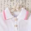 Elegante Completo Bianco Polvere per Bambina - Set Estivo Principessa con Top e Gonna Pieghettata