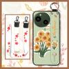 Wrist Strap Waterproof Phone Case For Sharp Aquos R9/SH-51E Oil Painting Anti-knock Ring Durable Kickstand Soft case