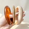 3/4 Pcs Smudged Thin Resin Bracelet Set Marble Pattern Cuff Bracelet Set New Round Bangles  Gifts
