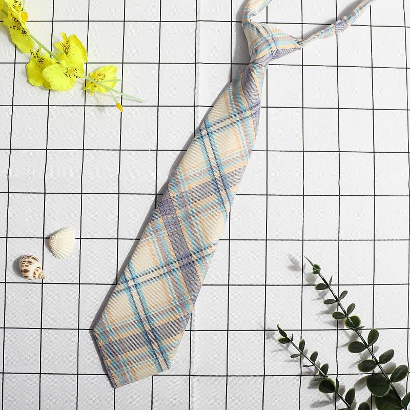 Jk Small Tie Female College Style Lazy Japanese Plaid Uniform Shirt Tie Student Ins Men'S And Women'S Short Styles Free Of Charge