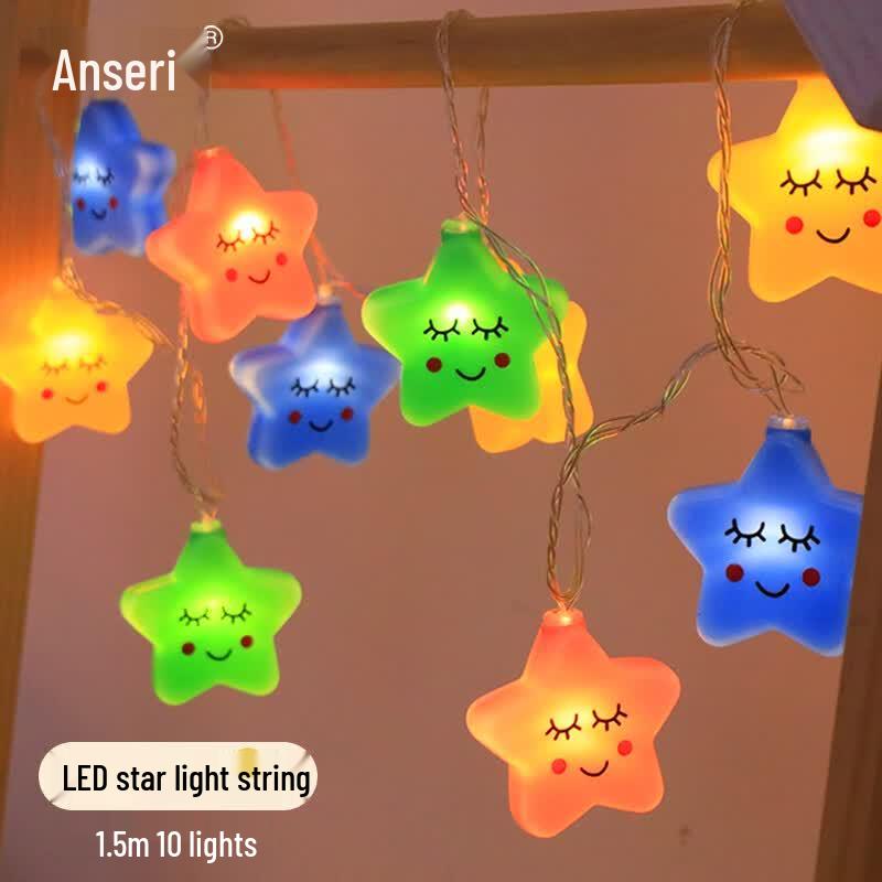 Festive Star & Rainbow LED String Lights