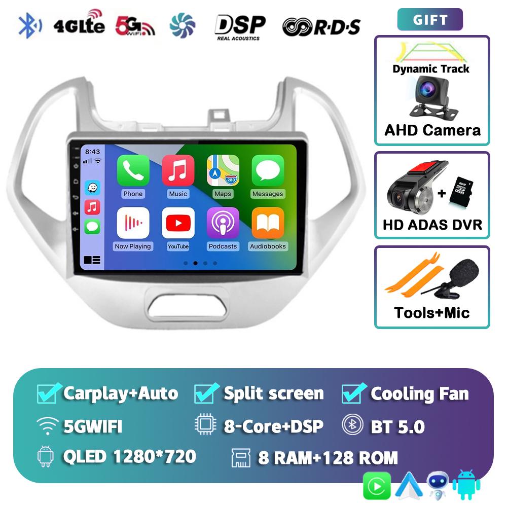 Android 14 Carplay Auto Car Radio For Ford FIGO KA 2015-2020 Multimedia Video Player Navigation GPS DSP Audio No 2din DVD Stereo