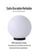 Waterproof Outdoor Solar Post Lights - White Round Moon Ball for Garden, Courtyard, Gate, and Fence Pillars