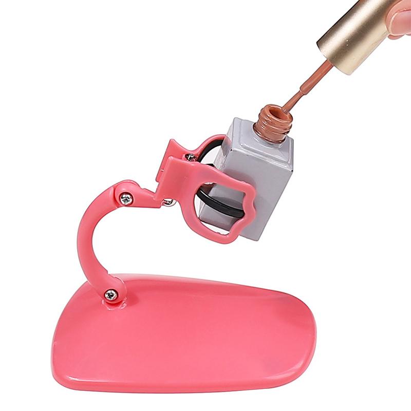 Nail Polish Holder Clip, Adjustable Anti-Spill Manicure Tool, Hands-Free Bottle Stand Home Diy Nail Art Accessory