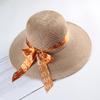Women's Fashionable Sun Protection Wide Brim Straw Hat for Summer Beach and Scenic Outings