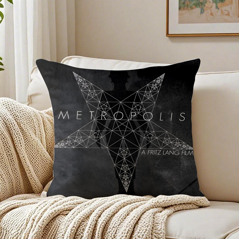 Movie Classic MMetropolis 1927 Cushion Cover Pillowcase Antidustmite Living Room Sofa Decor Cushion Room