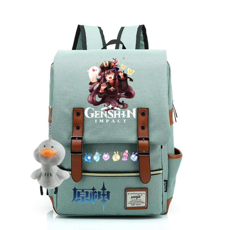 Yuanshen male and female students schoolbag anti-theft large-capacity backpack men's bag computer bag