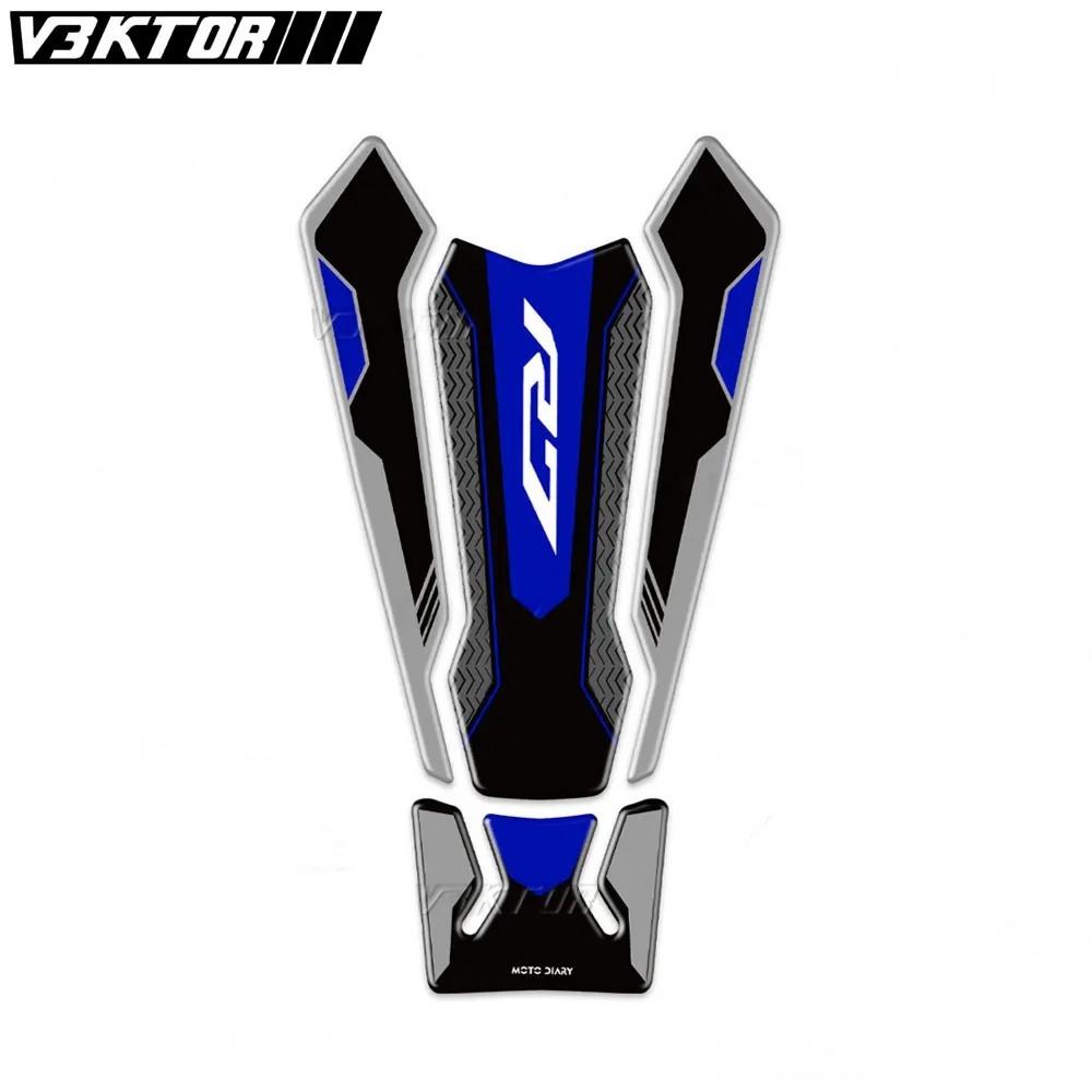 3D Resin Tank Pad Sticker Motorcycle Fuel Tank Protection Decal For R7 YZF R7 YZFR7 2021-2024 2023 2022