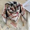 Womens Cotton Square Scarf With Magnetic Clasp Lightweight Winter Wrap Accessory Floral Print
