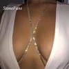 Sizzling Rhinestone Body Chain with Open Chest Design for Nightclubs