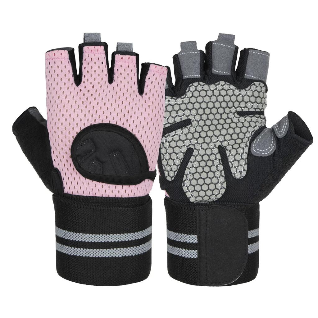 Fitness Band Wrist Gloves Running Mountaineering Anti-Wear Half Finger Gloves Training Outdoor Cycling Sports Fitness Gloves