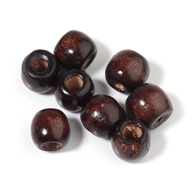 100pcs/Lot 9 11mm Natural Wooden Beads for Jewelry Making Big Hole Wood Beads DIY Hair Accessories Handmade Bracelet Necklace