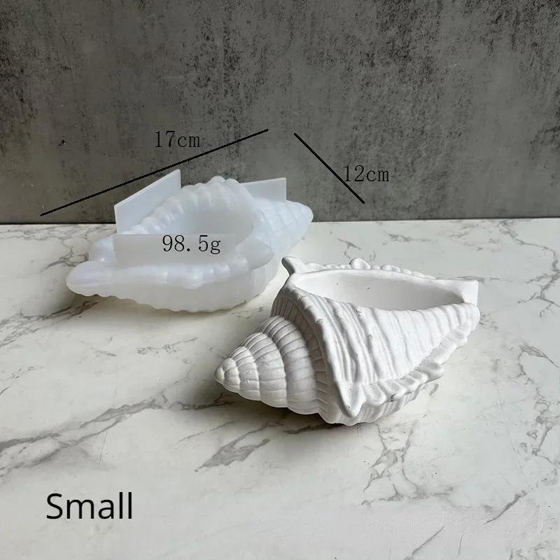 Creative Shape Handmade Molds Conch Potted Flower Pot Mould Succulent Flower Pot Mold Gypsum Plaster Resin Concrete Molds