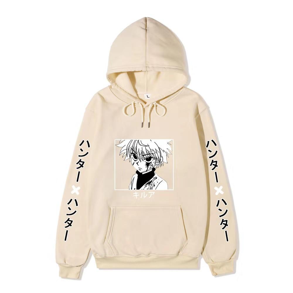 HUNTER X HUNTER Killua Zoldyck Graphic Printing Sweatshirts  Hip Hop Casual Unisex Autumn Winter Fleece Streetwear Tops