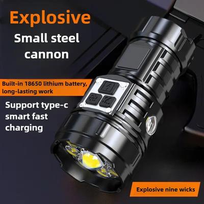 XHP50 Rechargeable LED Flashlight Super Bright Mini Tactical Torch Powerful Waterproof Lantern for Outdoor Camping Working Light