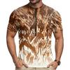Men's Crew Neck Printed Cycling Jersey Short Sleeve Zip Front Breathable Quick Dry Sports Top for Outdoor Activities