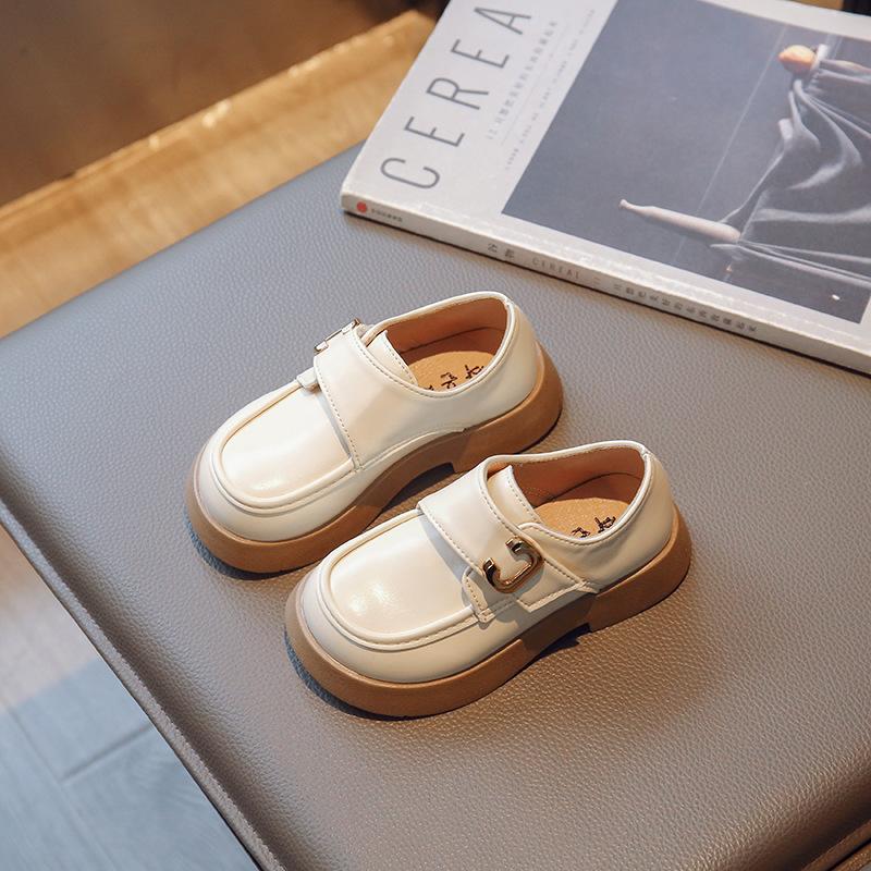 New Unisex Fashion Simple Leather Shoe Breath Casual Girl Shoe Versatile Thick Soled Princess Shoes Trendy Elegant Child Shoes