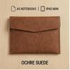 Simple Retro A5 Leather Briefcase Thick Waterproof Design Portable Large Capacity Business Document Storage Bag