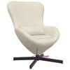 Egg Chair Cream 63 X 73 X 90 Cm Velvet