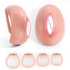 Realistic Vagina Texture Chastity Cage – 4 Sizes Penis Rings for Men | Curve Cock Lock Bondage Toy for Sissy & Gay Fetish Play