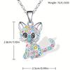 Cat Gifts for Girls Cat Necklace and Cat Earrings Set Little Girls Jewelry for Cat Lover Daughter Granddaughter, for Teenager