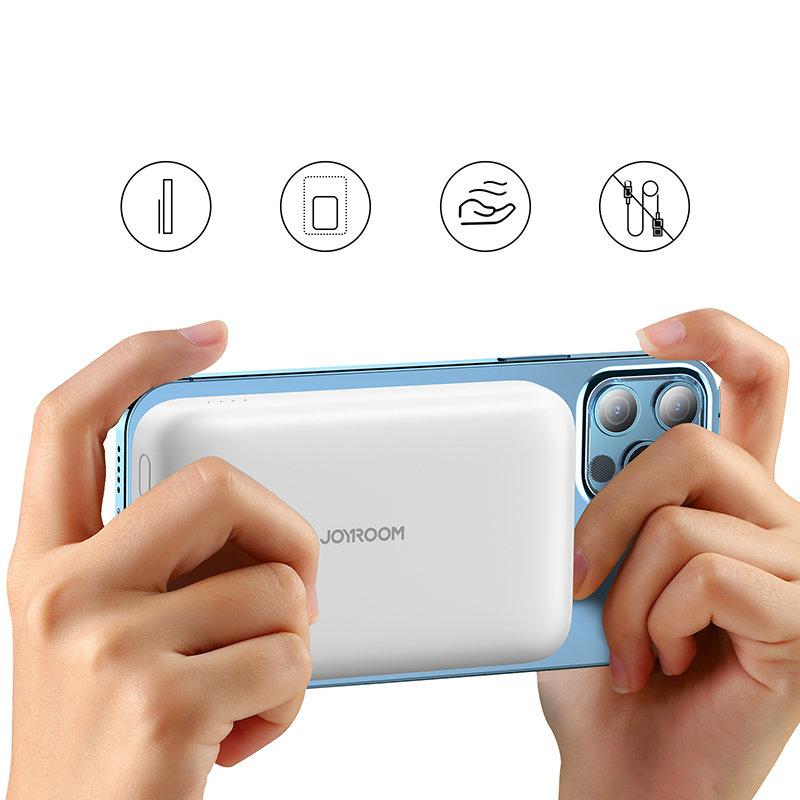 Mini Powerbank 10000mAh Magnetisch met QC PD USB USBC Oplader Wit