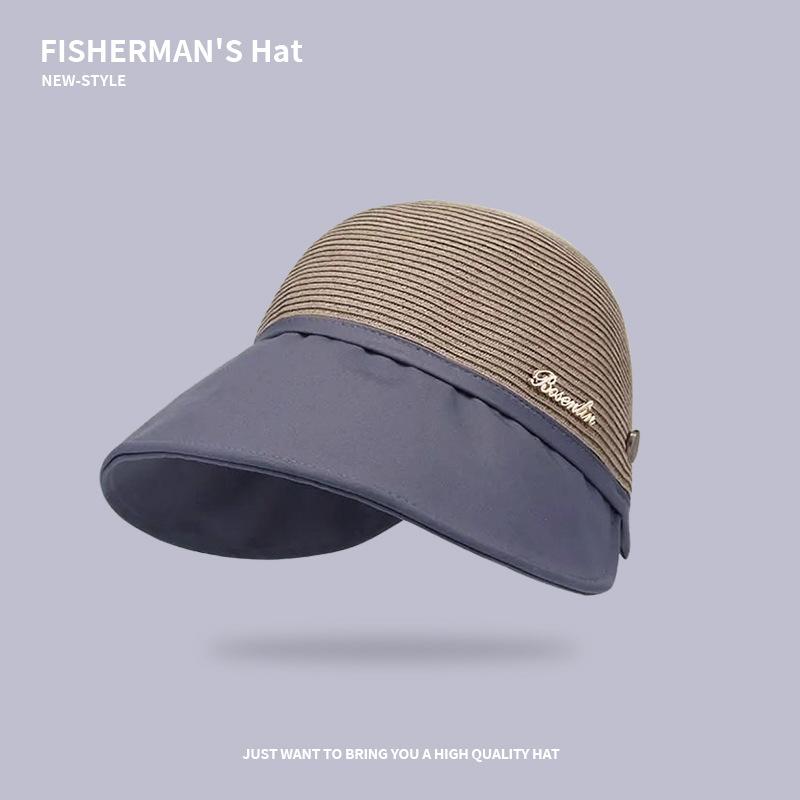 Wide brim peaked cap women summer cycling shade smoke purple duck tongue can hang mask equestrian cap
