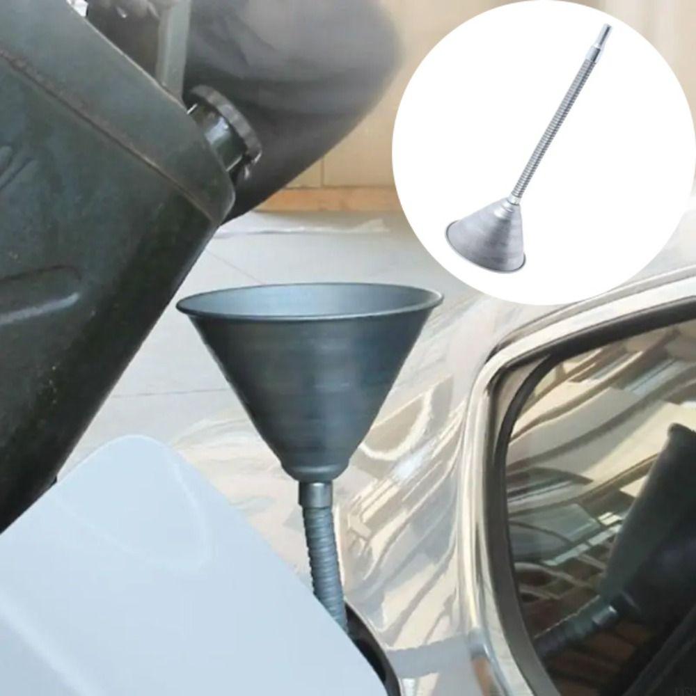 Spillproof Design Metal Funnel Flexible Widely Mouth Multifunction Funnel  Motorcycles Maintenance