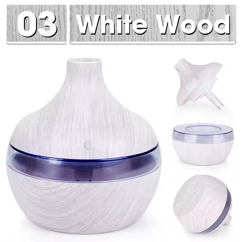 Humidifier Electric Aroma Air Diffuser Wood Ultrasonic Air Humidifier Essential Oil Aromatherapy Cool Mist Maker For Home 300ml