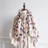 Autumn and Winter Travel Warm Cashmere Shawl Scarf Fashion Women Cat Print Pashmina Blanket Wraps Female Cute Poncho Bufand