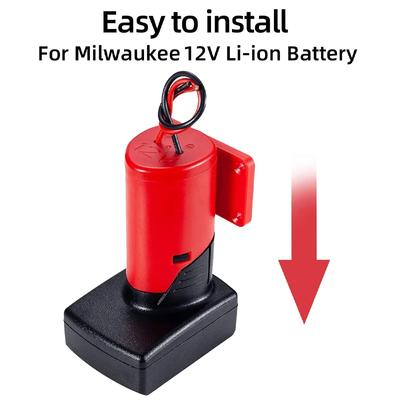 For Milwaukee 12V Li-ion Battery Power Wheels Battery Adapter Base Power Connector for Robots, Remote Control Cars