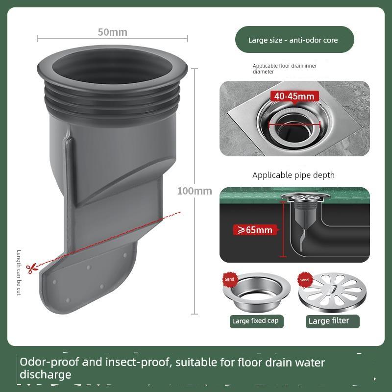 Bathroom Anti-Hair Drain Filter Stainless Steel Sewer Filter Cover Kitchen Sink Garbage Hair Anti-Clogging